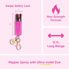 Load image into Gallery viewer, Bling Sting Metallic Studded Pepper Spray Rose Gold