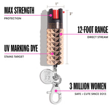 Load image into Gallery viewer, Bling Sting Metallic Studded Pepper Spray Rose Gold