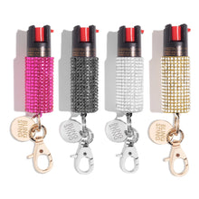 Load image into Gallery viewer, Bling Sting Rhinestone Studded Pepper Spray Silver