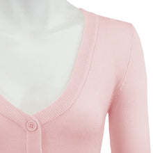 Load image into Gallery viewer, MAK Cropped Cardigan Blush Pink