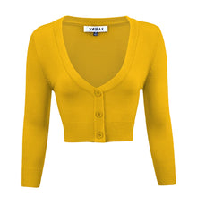 Load image into Gallery viewer, MAK Cropped Cardigan Honey