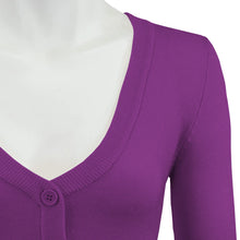 Load image into Gallery viewer, MAK Cropped Cardigan Purple