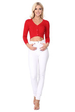 Load image into Gallery viewer, MAK Cropped Cardigan Magenta