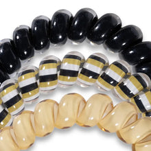 Load image into Gallery viewer, Teleties Central Florida Knights Large Hair Ties Black/Gold