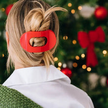 Load image into Gallery viewer, Teleties Flat Rudolph Red Large Hair Clip Red