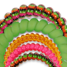 Load image into Gallery viewer, Teleties Fright Night Mix Pack Hair Ties Green/Orange/Pink
