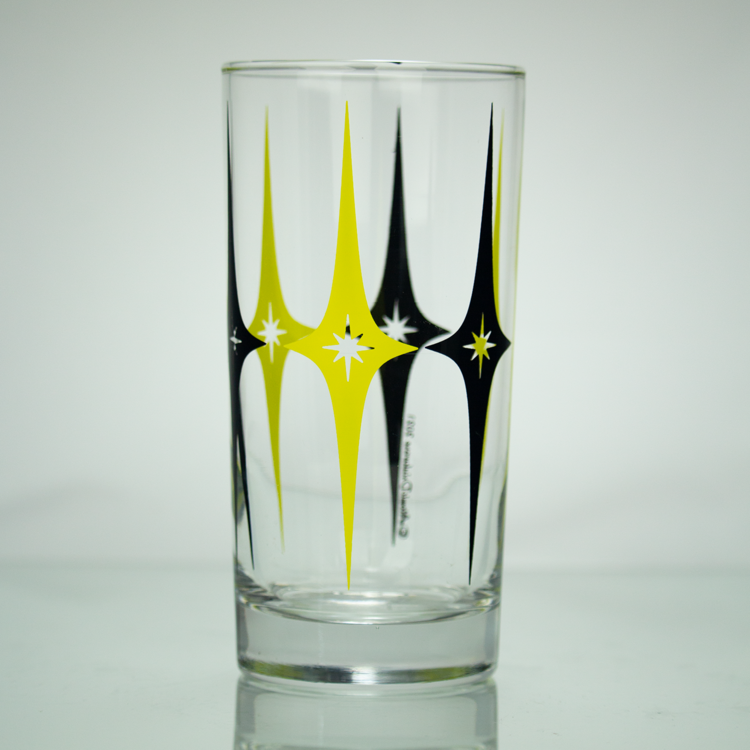 Libbey Atomic Star Tall Collins Glasses (Set of 4)