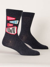 Load image into Gallery viewer, Blue Q Damn I Love This Town Men&#39;s Socks