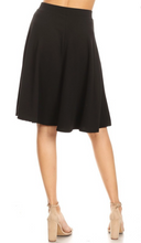 Load image into Gallery viewer, High Waisted Swing Skirt Black
