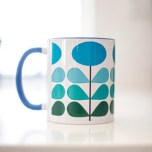Load image into Gallery viewer, Mod Lounge Paper Company Mod Blue Flower Coffee Mug 11oz