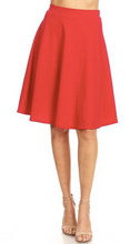 Load image into Gallery viewer, High Waisted Swing Skirt Red