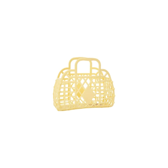 Sun Jellies Retro Basket Jelly Bag Mini Yellow