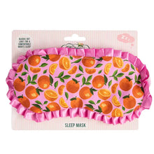 Load image into Gallery viewer, The Vintage Cosmetic Company Citrus Orange Print Sleep Mask Pink