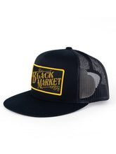 Load image into Gallery viewer, Black Market Trucker Hat Black