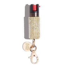 Load image into Gallery viewer, Bling Sting Rhinestone Studded Pepper Spray Gold