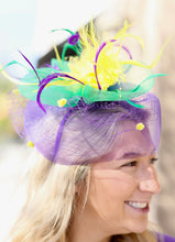 Load image into Gallery viewer, Mardi Gras Just Bead It Fascinator Headband