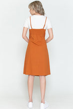 Load image into Gallery viewer, Persimmon Side Ruched Dress Rust