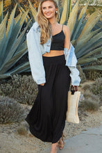 Load image into Gallery viewer, Smocked Waist Maxi Skirt Black