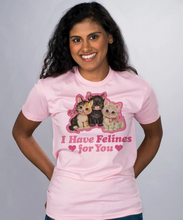 Load image into Gallery viewer, I Have Felines For You Graphic Tee Light Pink