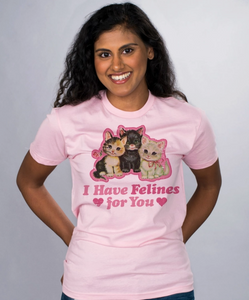 I Have Felines For You Graphic Tee Light Pink