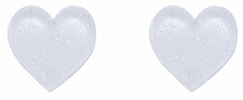 Load image into Gallery viewer, Small Acrylic Glitter Heart Stud Earrings Red
