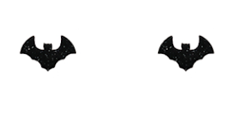 Tiny Bat Earrings Black