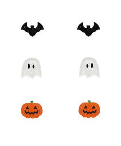 Tiny Ghost Earrings White