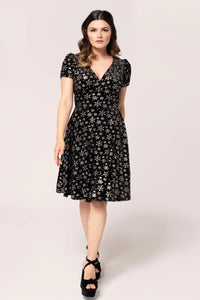 Hell Bunny Eve Snowflake Dress Black