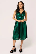 Load image into Gallery viewer, Hell Bunny Gigi Midi Dress Metallic Green