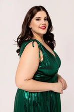 Load image into Gallery viewer, Hell Bunny Gigi Midi Dress Metallic Green