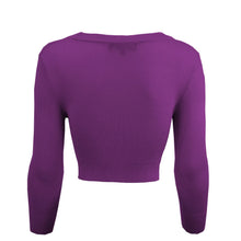 Load image into Gallery viewer, MAK Cropped Cardigan Purple