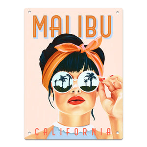 Malibu California Metal Sign