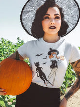 Load image into Gallery viewer, Mischief Made Trick or Treat Fitted Graphic Tee Ivory