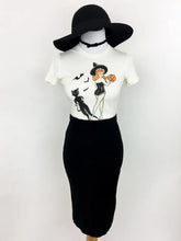 Load image into Gallery viewer, Mischief Made Trick or Treat Fitted Graphic Tee Ivory