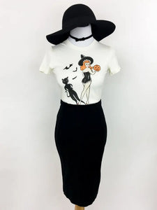 Mischief Made Trick or Treat Fitted Graphic Tee Ivory