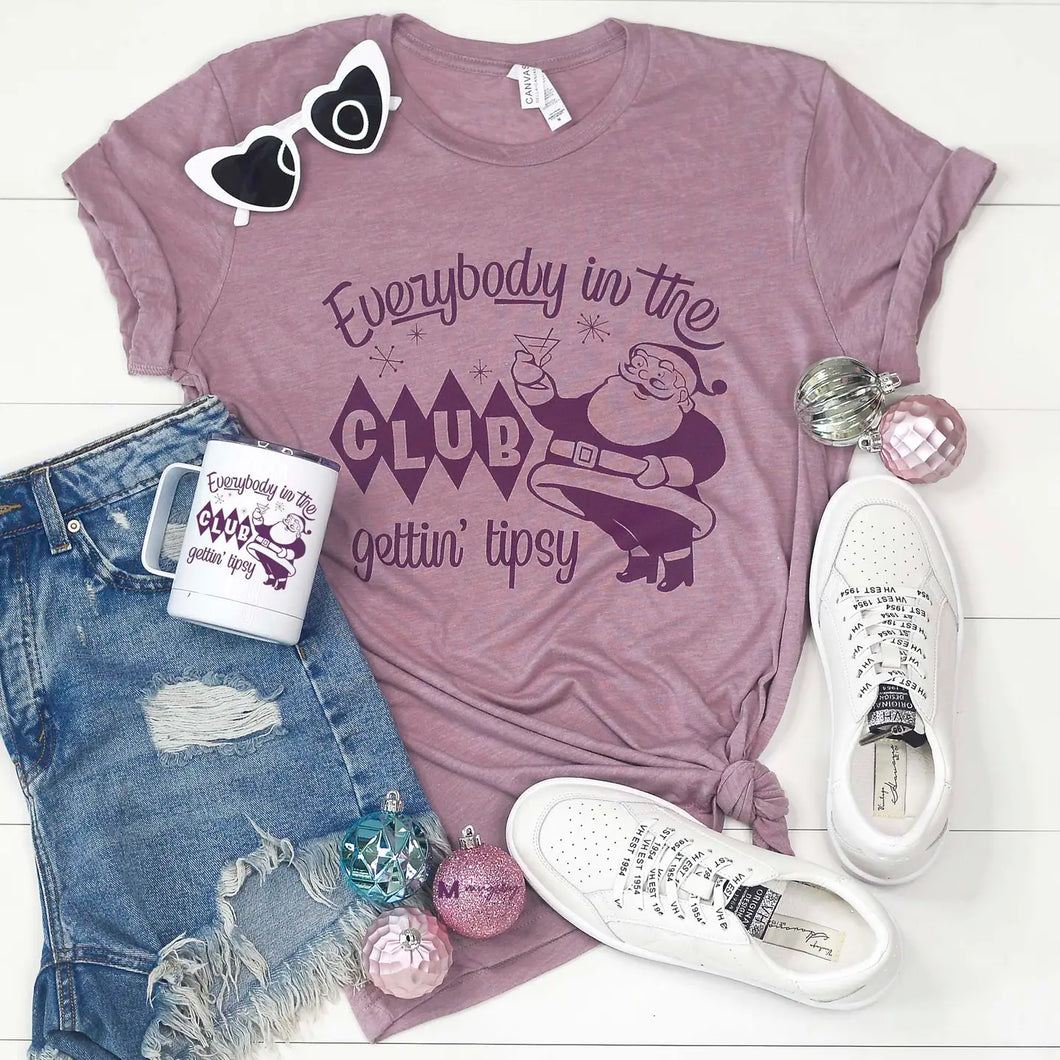 Gettin' Tipsy Graphic Tee Orchid