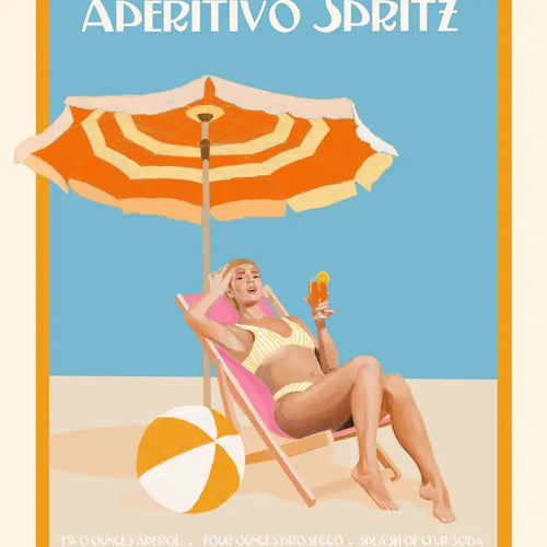 Peach & Clementine Jenny Liz Rome's Aperitivo Spritz Print 8 x 10