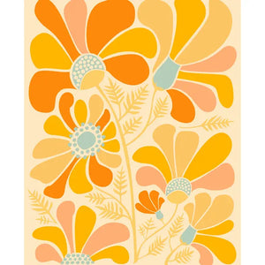 Peach & Clementine Kristian Gallagher's Sunny Wildflowers Print 8 x 10
