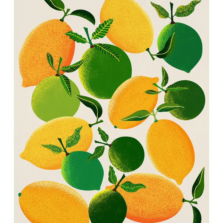 Peach & Clementine Leanne Simpson's Lemons and Limes Print 8 x 10