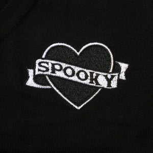 Sourpuss Spooky Cropped Cardigan Black