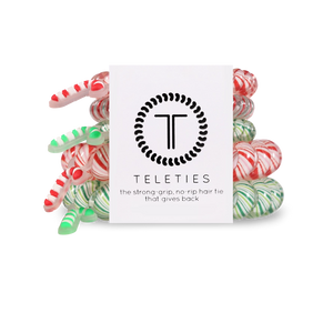 Teleties Candy Cane Christmas Mix Pack Hair Ties Red/Green/White
