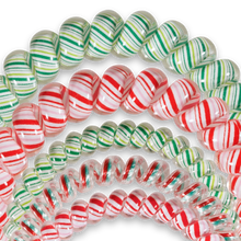 Load image into Gallery viewer, Teleties Candy Cane Christmas Mix Pack Hair Ties Red/Green/White