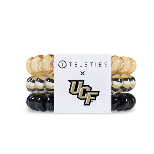 Teleties Central Florida Knights Large Hair Ties Black/Gold