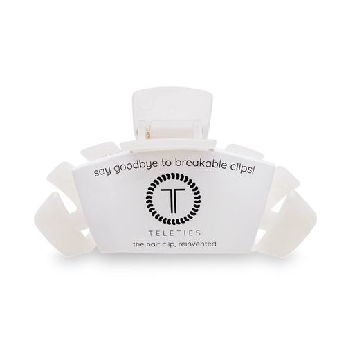 Teleties Coconut White Large Hair Clip White