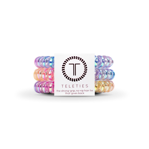 Teleties Eat Glitter For Breakfast Small Hair Ties Pink/Purple/Gold