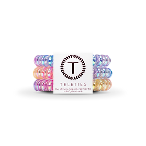 Teleties Eat Glitter For Breakfast Small Hair Ties Pink/Purple/Gold