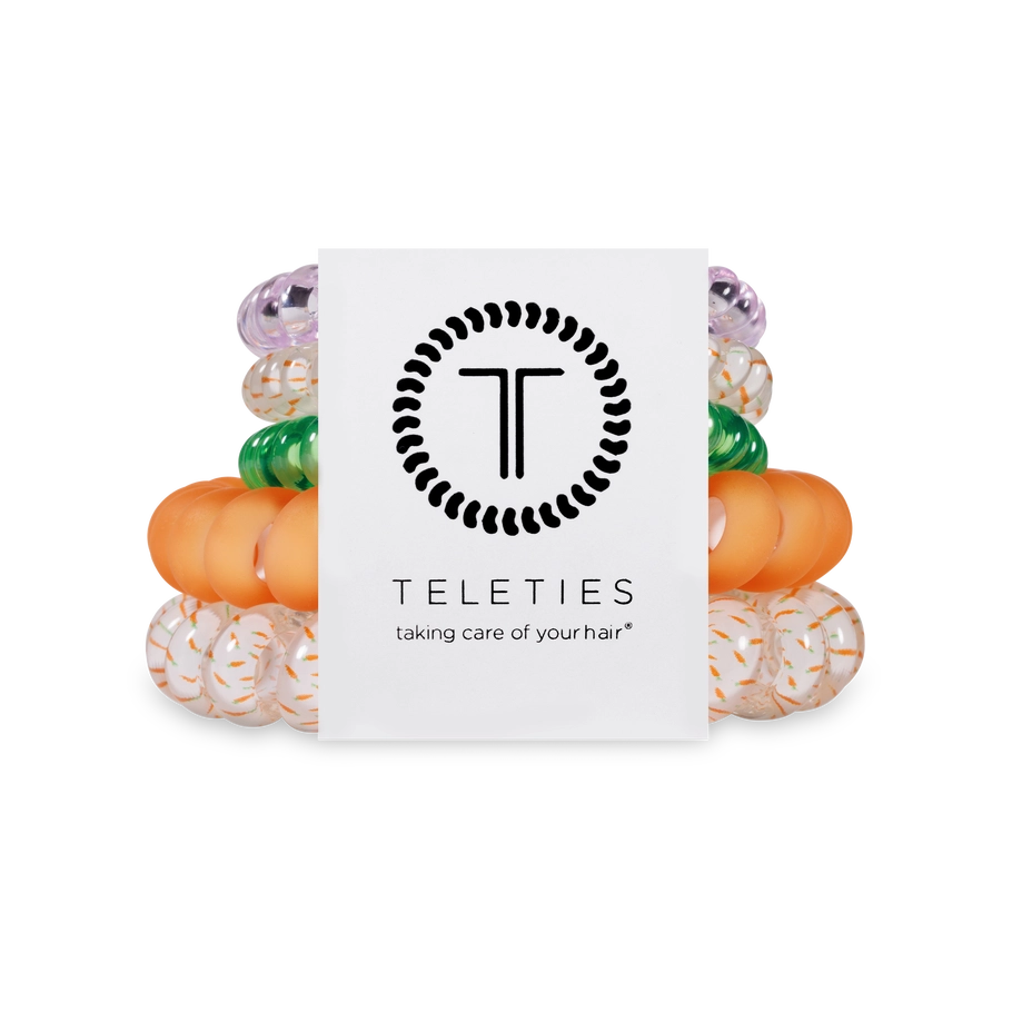 Teleties Hoppy Days! Mix Pack Hair Ties Green/Orange/White