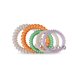 Teleties Hoppy Days! Mix Pack Hair Ties Green/Orange/White