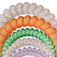Load image into Gallery viewer, Teleties Hoppy Days! Mix Pack Hair Ties Green/Orange/White