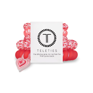 Teleties Love Story Valentine Mix Pack Hair Ties Pink/Red/White